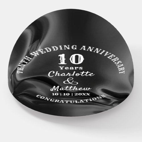 10th Wedding Anniversary Gift Personalized Paperweight