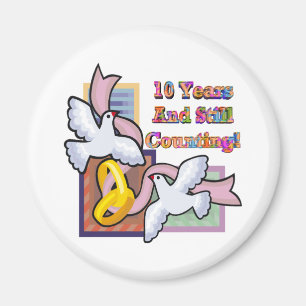 10th Wedding Anniversary Gifts Magnet