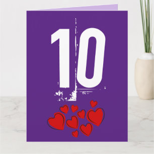 10TH WEDDING ANNIVERSARY GREETING BIG CARD