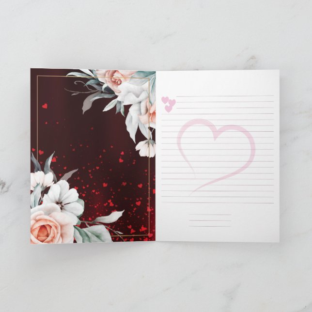 10th wedding Anniversary greeting card gold (Inside)