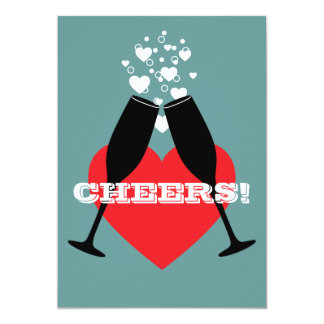 10th Wedding Anniversary Invitation - Cheers!