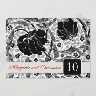 10th wedding anniversary invitations damask