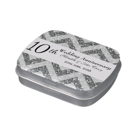 10th Wedding Anniversary Jelly Belly Candy Tin