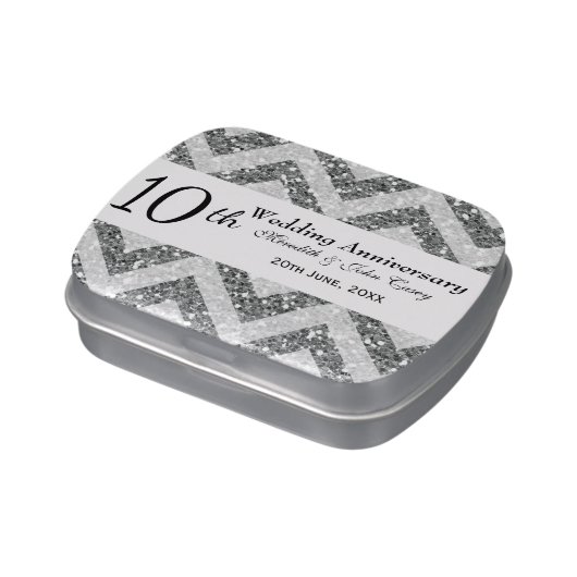 10th Wedding Anniversary Jelly Belly Candy Tin (Side)