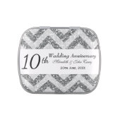 10th Wedding Anniversary Jelly Belly Candy Tin (Top)