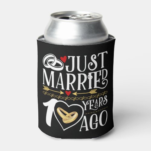 10th Wedding Anniversary Just Married 10 Years Ago Can Cooler