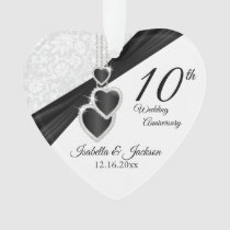10th Wedding Anniversary Keepsake Design Ornament