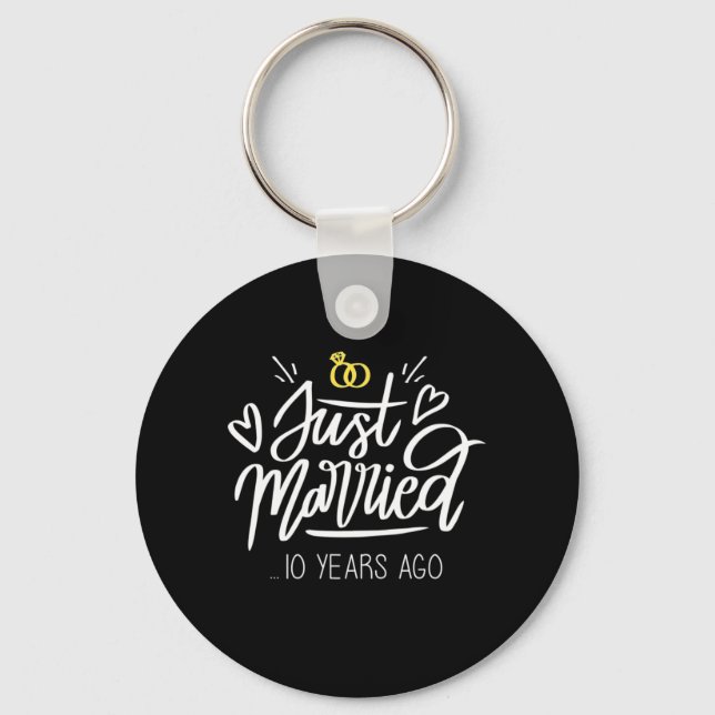 10th Wedding Anniversary Keychain (Front)