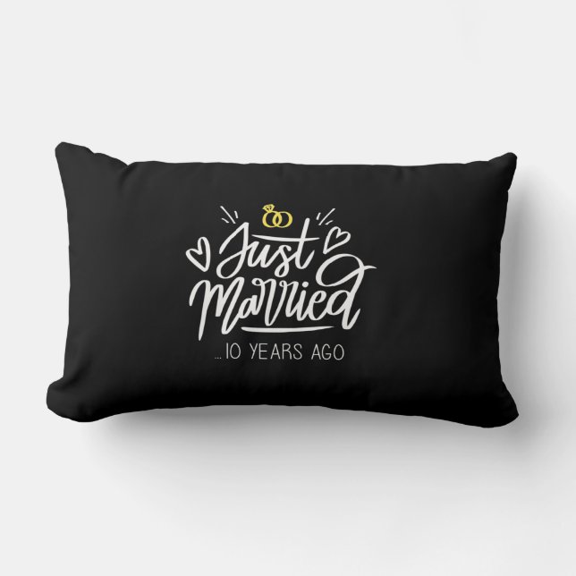 10th Wedding Anniversary Lumbar Pillow (Front)