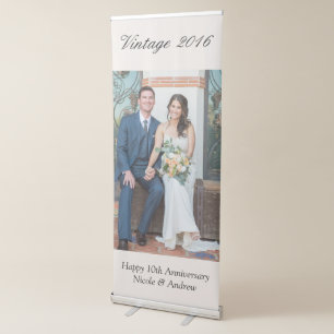 10th Wedding Anniversary Party Banner Custom Photo