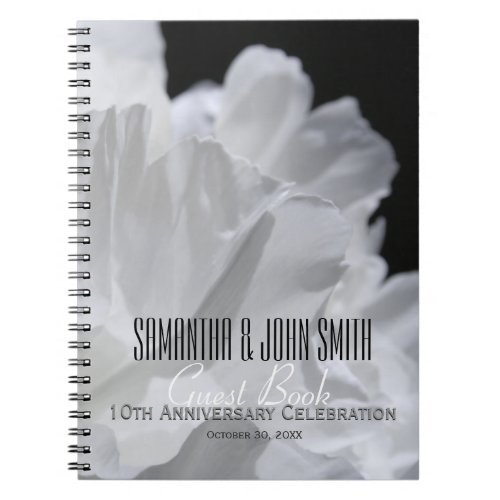 10th Wedding Anniversary Party Peony Guest Book 2