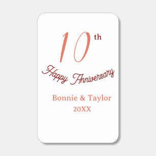 10th wedding anniversary peach pastel name retro b matchboxes