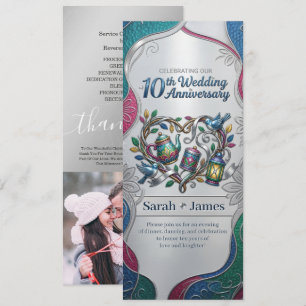 10th Wedding Anniversary Photo Ceremony Thank You Program