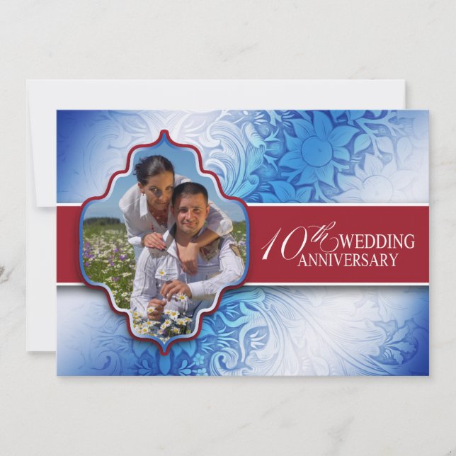 10th wedding anniversary photo invitation (Front)