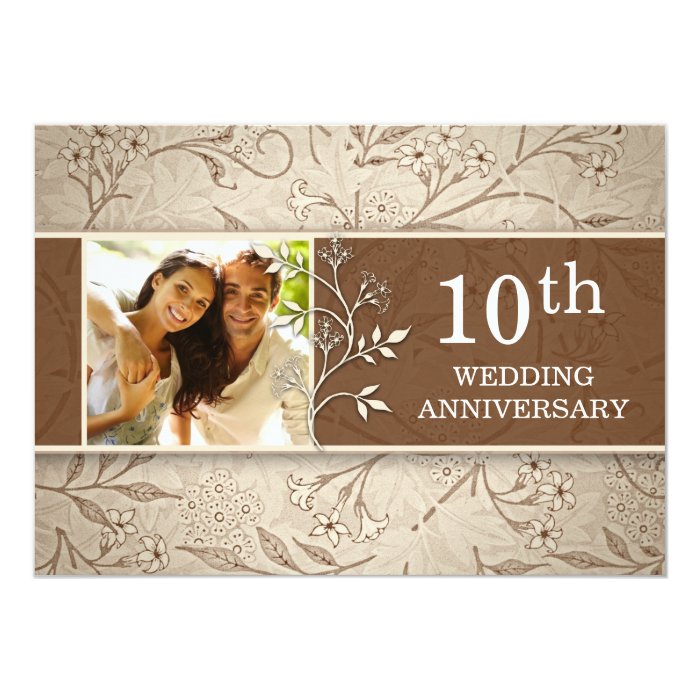  10th  wedding  anniversary  photo invitations  Zazzle