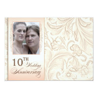 10th wedding anniversary photo invitations