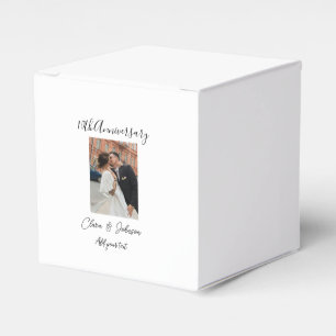 10th wedding anniversary photo name couple Romanti Favor Boxes