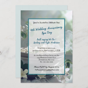 10th Wedding Anniversary Spa Wellness Invitation