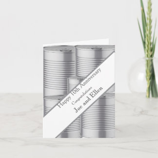 10th Wedding Anniversary, Tin Anniversary Card