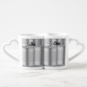 10th Wedding Anniversary, Tin Anniversary Coffee Mug Set