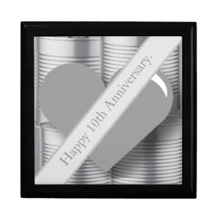 10th Wedding Anniversary, Tin Anniversary Gift Box