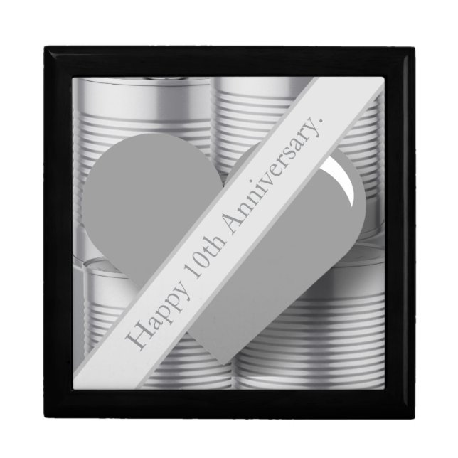 10th Wedding Anniversary, Tin Anniversary Gift Box (Front)
