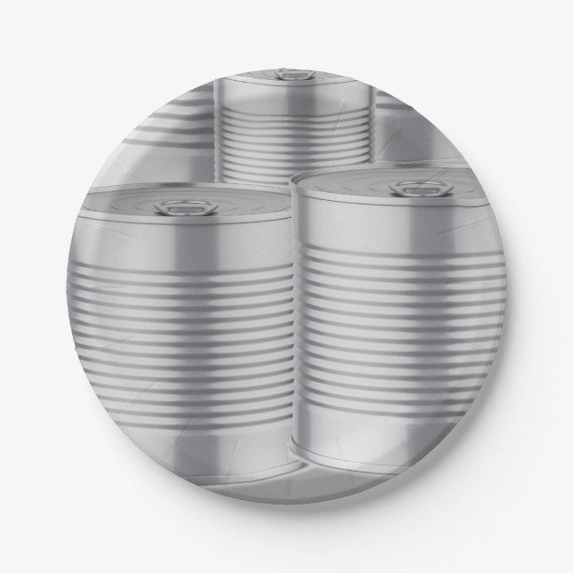 10th Wedding Anniversary, Tin Anniversary Paper Plates (Front)