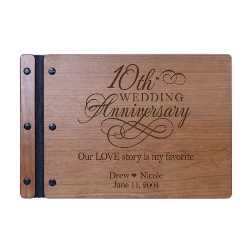 10th Wedding Anniversary Unique Guest Book