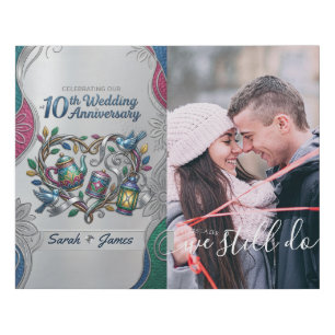 10th Wedding Anniversary We Still Do Photo Decor Faux Canvas Print