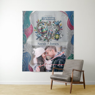 10th Wedding Anniversary We Still Do Photo Decor Tapestry