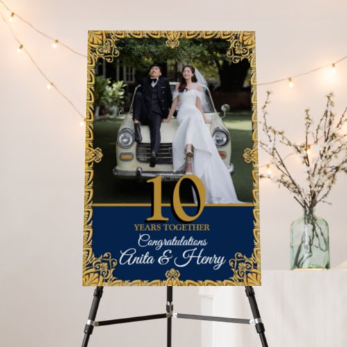 10th Wedding Anniversary Welcome Sign
