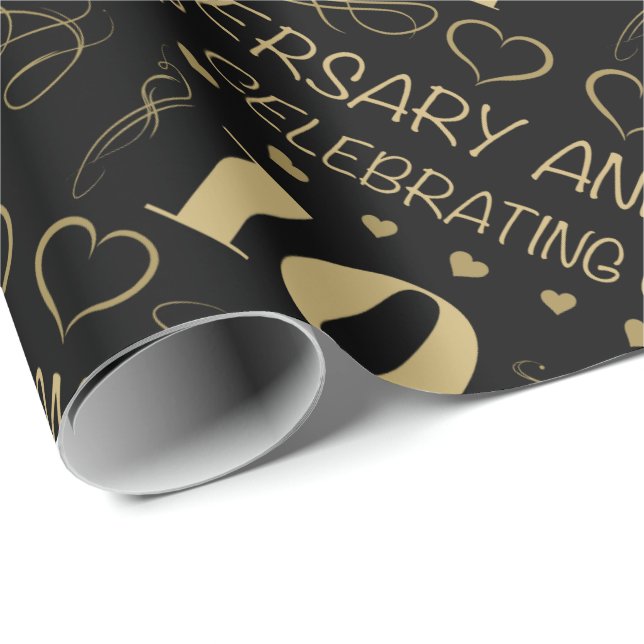 10th Wedding Anniversary Wrapping Paper (Roll Corner)