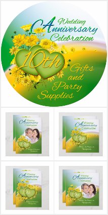 10th Wedding Anniversary Yellow Daisies