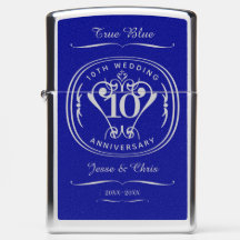 10th Wedding Anniversary Zippo Lighter