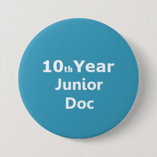 10th Year Junior Doctor badge Button (Front)