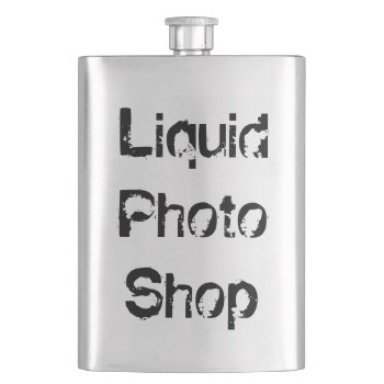 10tshirts.com Customizable Flask Liquid Photo Shop by Thatsticker at Zazzle