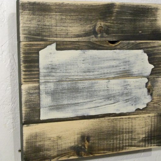 10x10 Distressed Wood Pennsylvania Map (3/4)