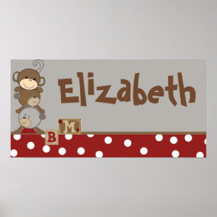 10x20 Nursery Art Name Print Cocalos Buttons