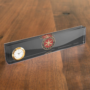 [110] Air Defense Artillery (ADA) Branch Insignia Desk Name Plate