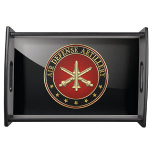 [110] Air Defense Artillery (ADA) Branch Insignia Serving Tray