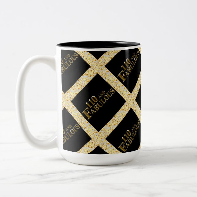 110 Birthday  Two-Tone Coffee Mug (Left)