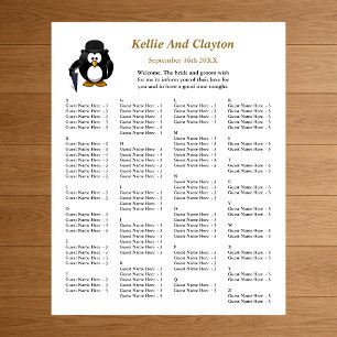  110 Funny Penguin Greeter Wedding Seating Chart Foam Board