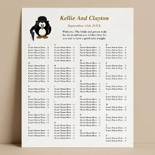 110 Funny Penguin Greeter Wedding Seating Chart Foam Board