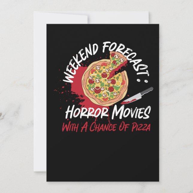 110.Horror Movie Weekend Forecast Horror Movies Wi Save The Date (Front)