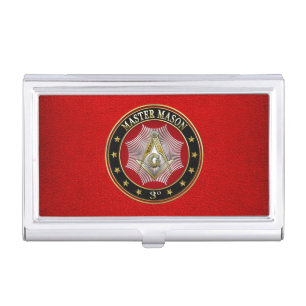 [110] Master Mason - 3rd Degree Square & Compasses Business Card Holder