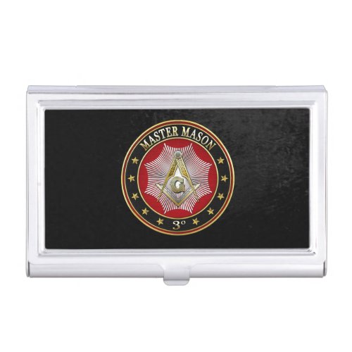 110 Master Mason _ 3rd Degree Square  Compasses Case For Business Cards