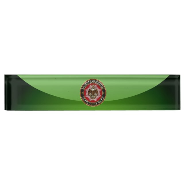 [110] Scottish Rite Double-headed Eagle Name Plate (Front)
