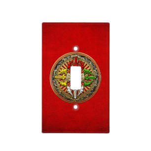 [110] Tibetan Double Dorje Mandala Light Switch Cover