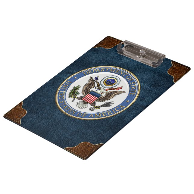 [110] U.S. Department of State (DoS) Emblem [3D] Clipboard (Angled)
