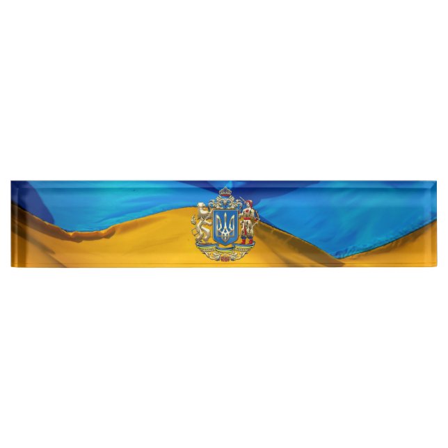 [110] Ukraine: Proposed Greater Coat of Arms Desk Name Plate (Front)